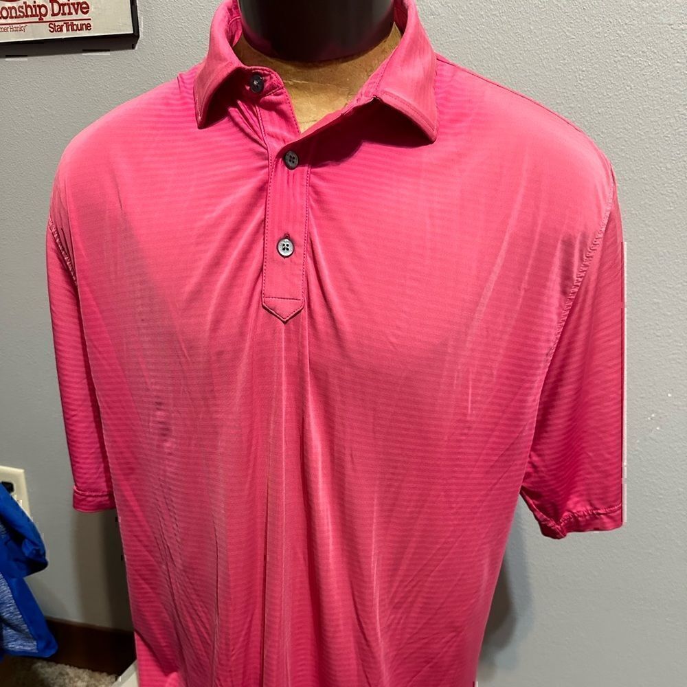 FootJoy Mens XL Pink Short Sleeve Polo
